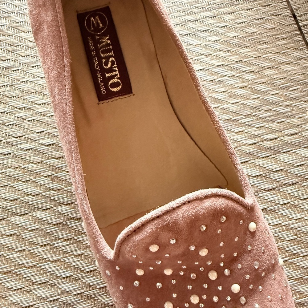 Pink taupe suede italian shoes - Picture 3 of 4